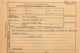 [Telegrama] 1945 nov. 28, Petrópolis [a] Carneiro Leao, Río de Janeiro