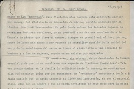 Palabras de la recolectora