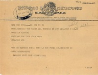 [Telegrama] 1950 nov. 13, Santiago, Chile [a] Gabriela Mistral, Veracruz, [México]