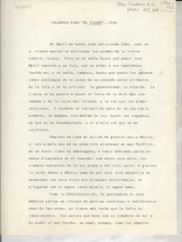 Palabras para "El Fígaro", Cuba