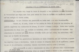 Palabras para la Universidad de Puerto Rico