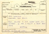 [Telegrama] 1951, Napoli [a] Humberto Diaz Casanueva
