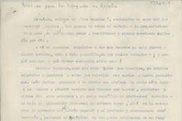 Palabras para los refugiados de España