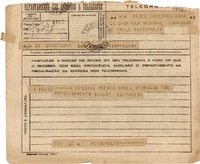 [Telegrama] [1945 nov.?], Barcelona, [España] [a] Gabriela Mistral, Embajada de Chile, Petrópolis, [Brasil]