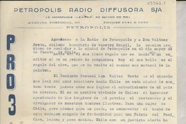 [Palabras por la radio de Petrópolis]