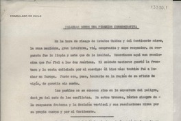 Palabras para una pirámide conmemorativa