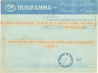 [Telegrama] 1951 nov. 1, Santiago, Chile [a] Gabriela Mistral, Nápoles, [Italia]