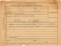 [Telegrama] 1945 nov. 23, Petrópolis [a] Juan Carlos Blanco, Montevideo, Uruguay