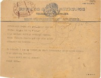 [Telegrama] [1949?] ene. 14, Puebla, [México] [a] Gabriela Mistral, Hotel Mocambo, Veracruz, [México]