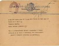 [Telegrama] 1948, México D.F. [a] Gabriela Mistral, Veracruz