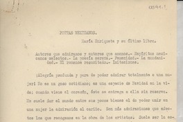Poetas mexicanos : María Enriqueta y su último libro
