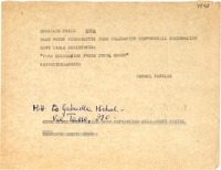 [Telegrama] 1951, Nápoles [a] Embajada de Chile, Roma