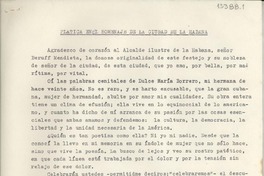 Plática en el homenaje de la ciudad de La Habana