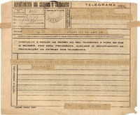 [Telegrama] 1945 nov. 16, Santiago, Chile [a] Gabriela Mistral, Petrópolis, [Brasil]