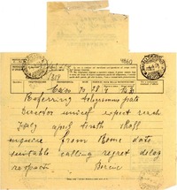 [Telegrama] 1951 abr. 4, El Cairo, [Egipto] [a] Gabriela Mistral, Rapallo, [Italia]