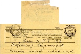 [Telegrama] 1951 abr. 4, El Cairo, [Egipto] [a] Gabriela Mistral, Rapallo, [Italia]