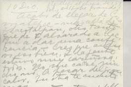 [Carta] 1949 dic. 10, Veracruz [a] Doris Dana, New York