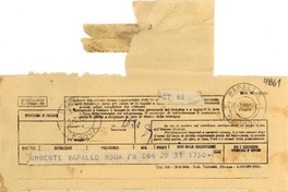 [Telegrama] 1951 mar. 31, Roma, [Italia] [a] Gabriela Mistral, Rapallo, [Italia]