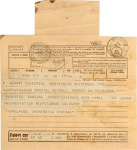 [Telegrama] 1951 mar. 28, Roma, [Italia] [a] Gabriela Mistral, Rapallo, [Italia]