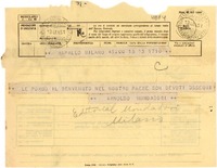 [Telegrama] 1951 ene. 13, Milán, [Italia] [a] Gabriela Mistral, Rapallo