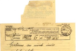 [Telegrama] 1951 feb. 15, Rapallo [a] Gabriela Mistral, Rapallo