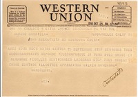 [Telegrama] 1946 oct. 25, Stockholm, [Suecia] [a] Gabriela Mistral, Monrovia, California, [EE.UU.]