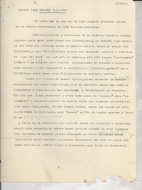 Recado para Armando Palacios