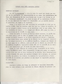 Recado para doña Carolina Nabuco