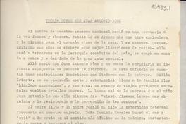 Recado sobre don Juan Antonio Ríos