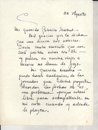 [Carta] 1948 ago. 22, New York [a] Gabriela Mistral