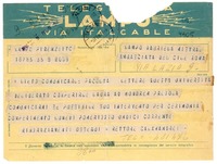 [Telegrama] 1946 feb. 9, Fiorenze, [Italie] [a] Gabriela Mistral, Roma, [Italie]