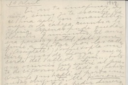 [Carta] 1949 abr. 10 [a] Doris Dana