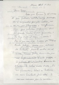 [Carta] 1949 abr. 18, México D. F. [a] Doris Dana