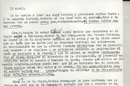 [Carta] 1949 abr. 18, Veracruz, México [a] Doris Dana, New York