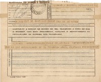 [Telegrama] [1945] nov. 16, Santiago, Chile [a] Gabriela Mistral, Petropolis, RJ, [Brasil]
