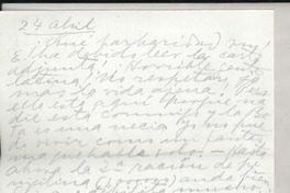 [Carta] 1949 abr. 24, Veracruz, México [a] Doris Dana, New York