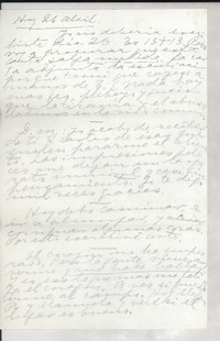 [Carta] 1949 abr. 26, Veracruz, México [a] Doris Dana, New York, Estados Unidos