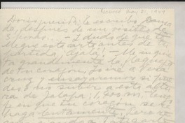 [Carta] 1949 mayo 21, Veracruz, México [a] Doris Dana, New York, Estados Unidos