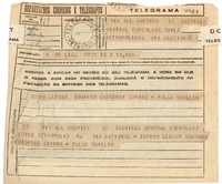 [Telegrama] 1943 sept. 3, Lima [a] Gabriela Mistral, Petrópolis
