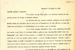 [Carta] 1952 jul. 7, Nápoles, [Italia] [a] Enriqueta