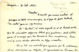 [Carta] 1951 oct. 16, Concepción, Chile [a] Gabriela Mistral