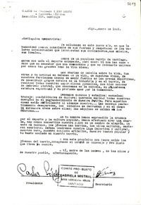 [Carta] 1951 ene., Santiago, [Chile] [a] [Gabriela Mistral]