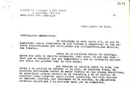 [Carta] 1951 ene., Santiago, [Chile] [a] [Gabriela Mistral]