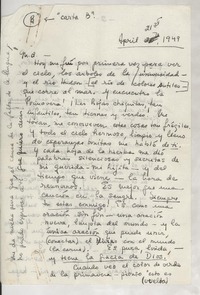 [Carta] 1949 abr. 21 [a] Gabriela Mistral