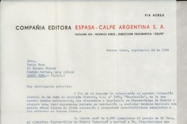 [Carta] 1968 sept. 24, Buenos Aires, Argentina [a] Doris Dana, New York, Estados Unidos