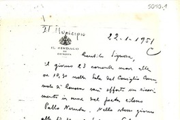 [Carta] 1951 ene. 22, Genova, [Italia] [a] [Gabriela Mistral]