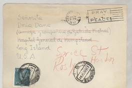 [Sobre] 1957 ene. 11, Burgos, España [a] Doris Dana, Long Island, Estados Unidos