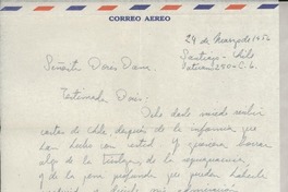 [Carta] 1956 mar. 24, Santiago, Chile [a] Doris Dana en New York