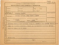 [Telegrama] 1945 nov. 23, [Petrópolis, Brasil] [a] Isolina Barraza, Raúl Estay y amigos