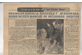 [Carta] 1957 ene. 24, Santiago de Chile [a] Doris Dana, Nueva York, Estados Unidos